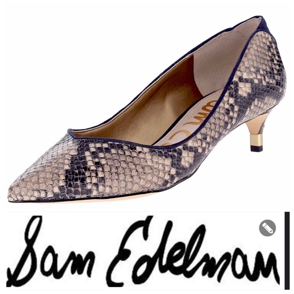 Sam Edelman Shoes - 💕SALE💕Sam Edelman Laura Snakeskin Kitten Heels